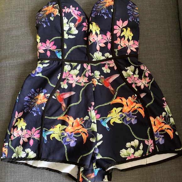 Angel Biba Pants - Romper Strapples Angel Biba Jumpsuits Floral  8